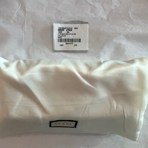 Gucci Soho Black Pebbled Leather Long Wallet Flap GG Large Authentic Italy NEW - Picture 16 of 16